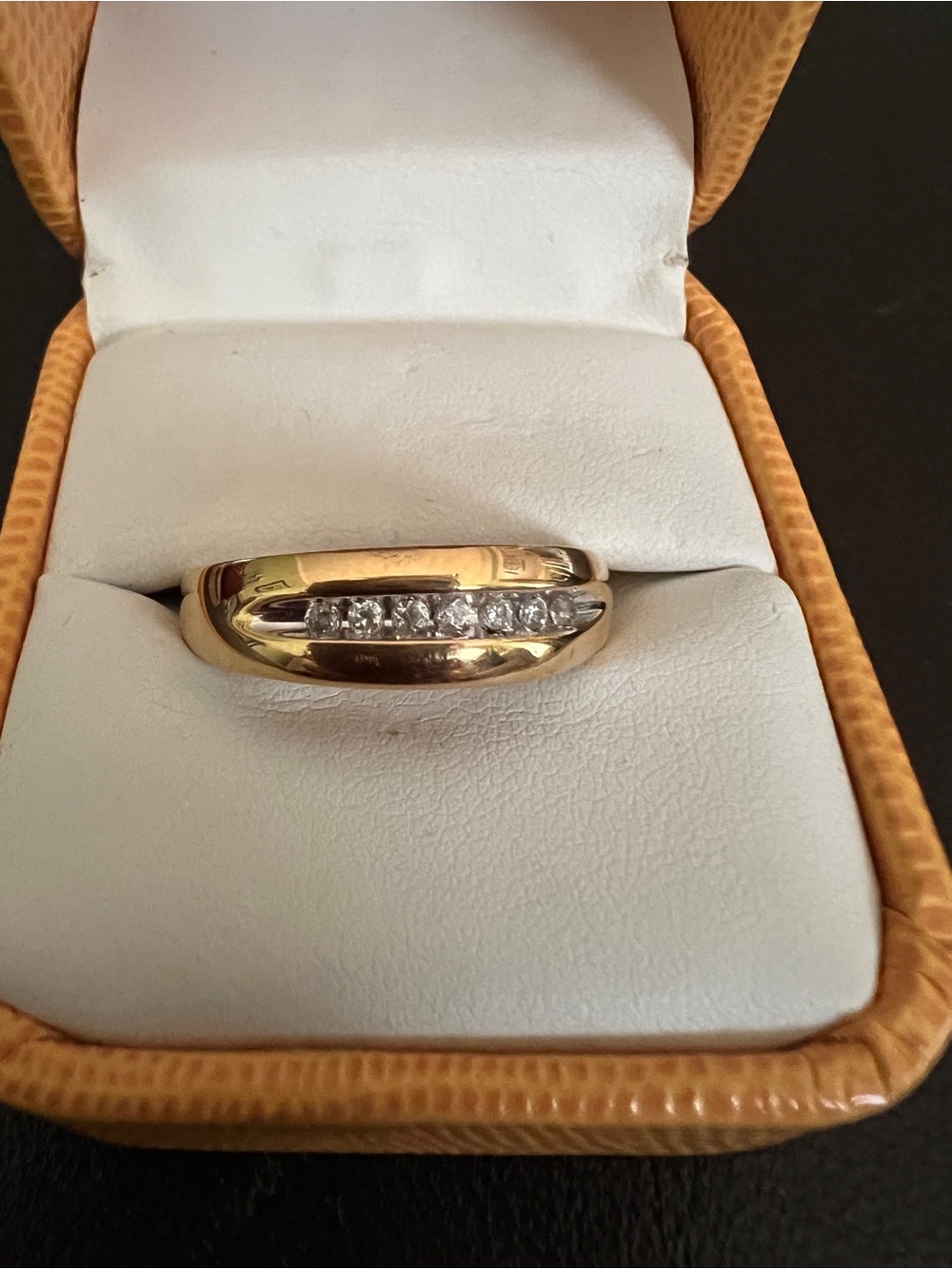 Gold over sterling size 12 men’s cz band